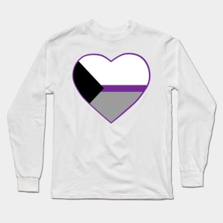 Pride Flag Heart Demisexual Long Sleeve T-Shirt